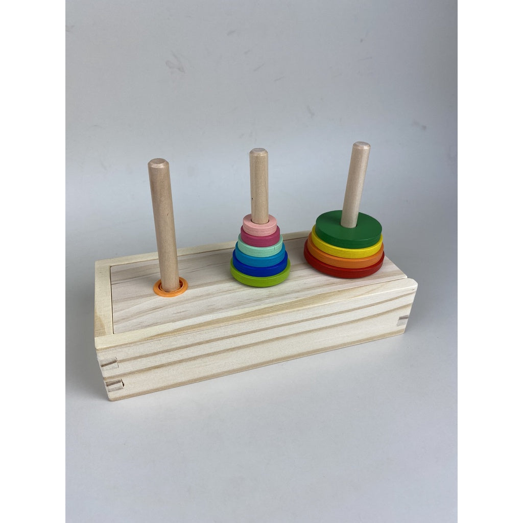 Wooden Learning Tower of Hanoi Montessori Wooden Educational Baby Toy