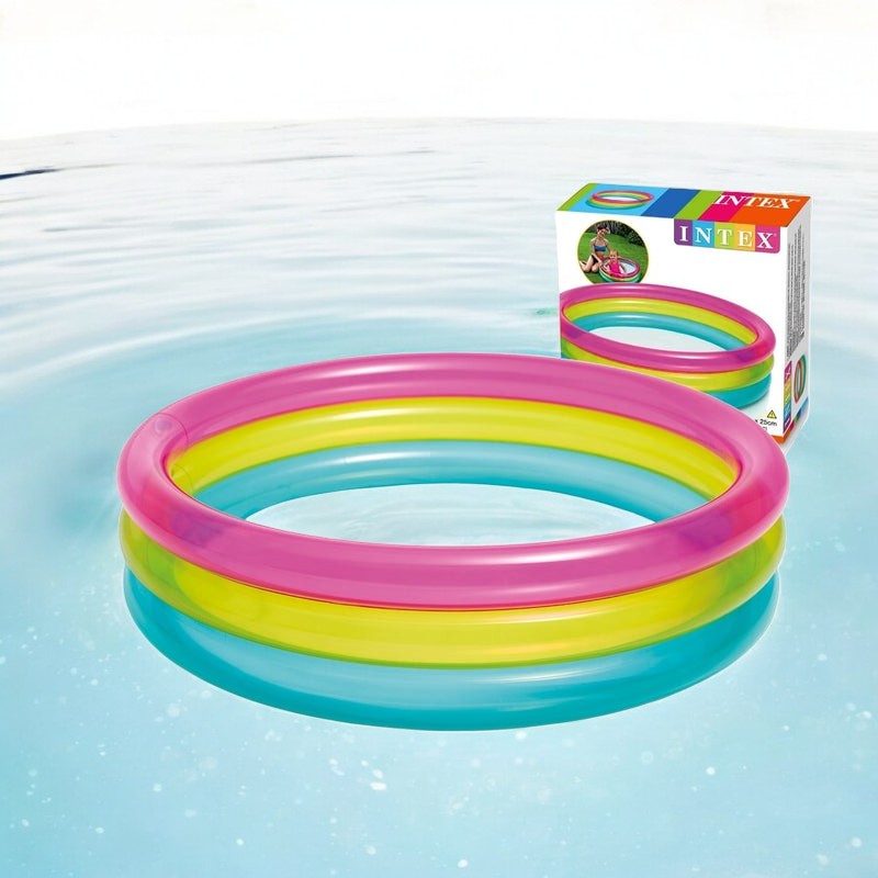 Intex Rainbow Baby Pool, Inflatable Swimming Pool