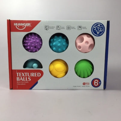 6pc Sensory Colored Textured Multi-Spheres