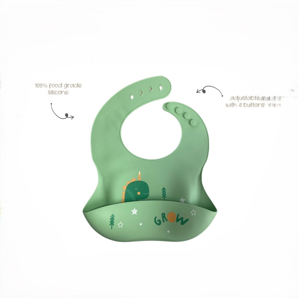 Premium Silicone Cute Animal Printed Bib