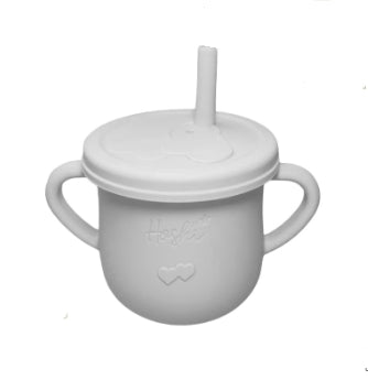 Poppy Mini Silicone Sippy Straw Cup with Handle