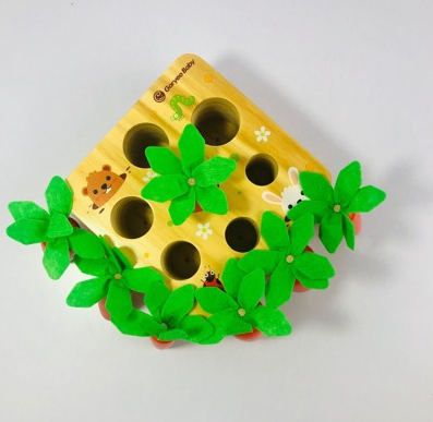 Wooden Carrot Harvest Toy