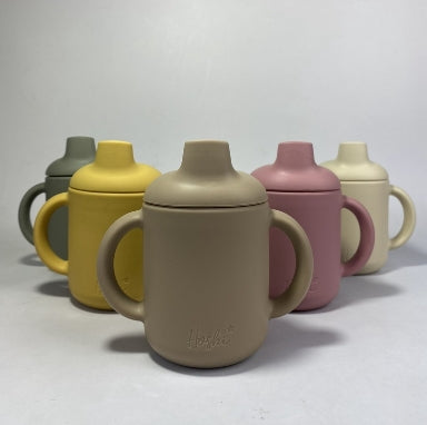 Sparky Premium Silicone Spill-Proof Sippy Cup with Handle Training Cup