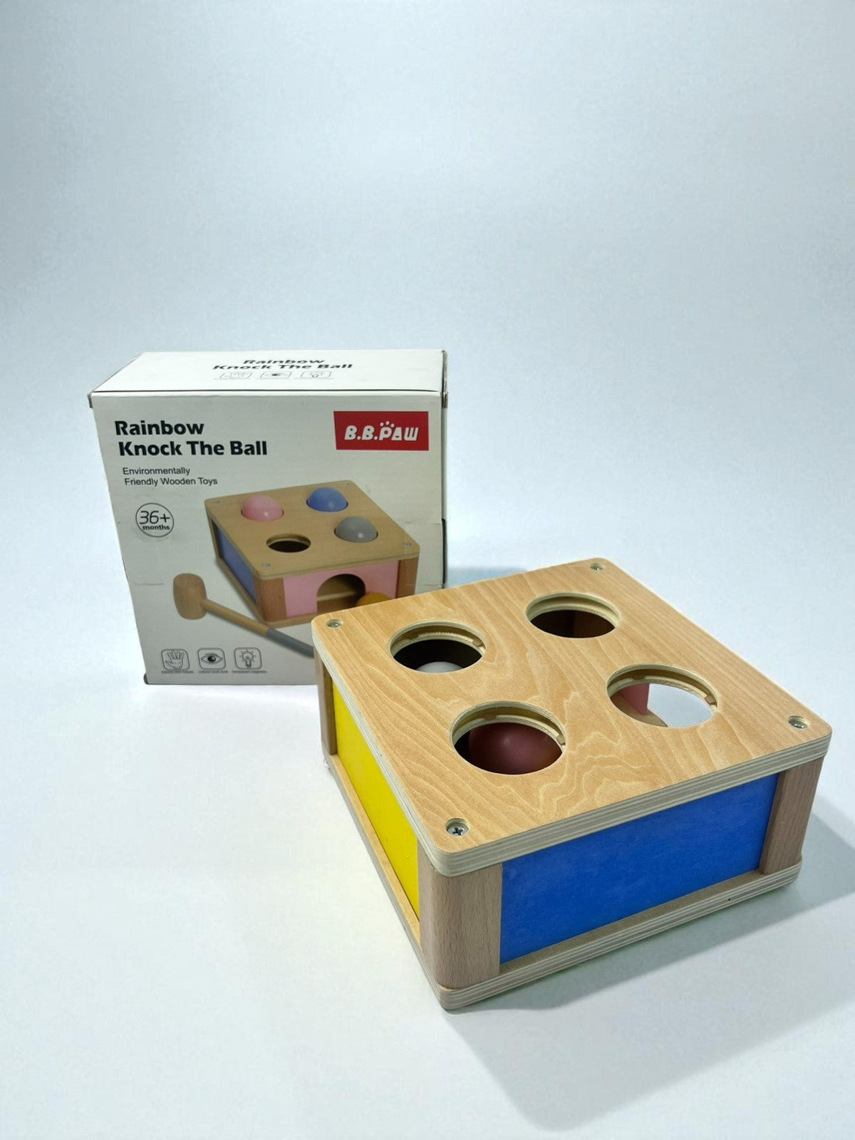 Wooden Pastel Punch and Drop Toy Set