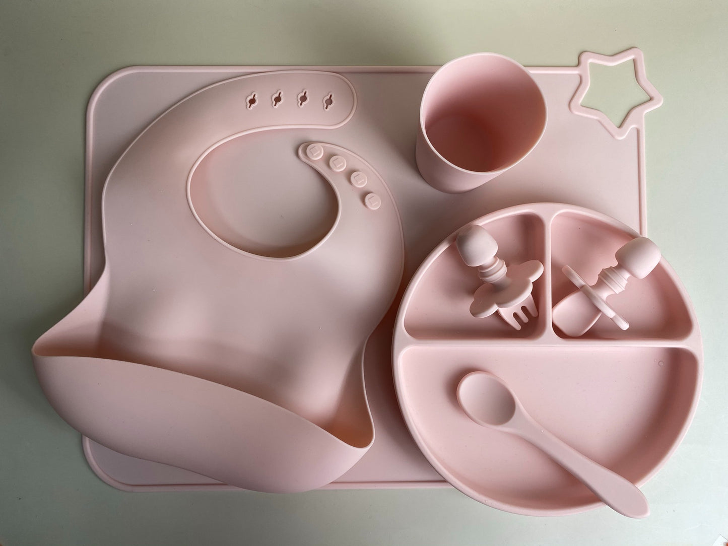 7pc Premium Silicone Toddler Feeding Set