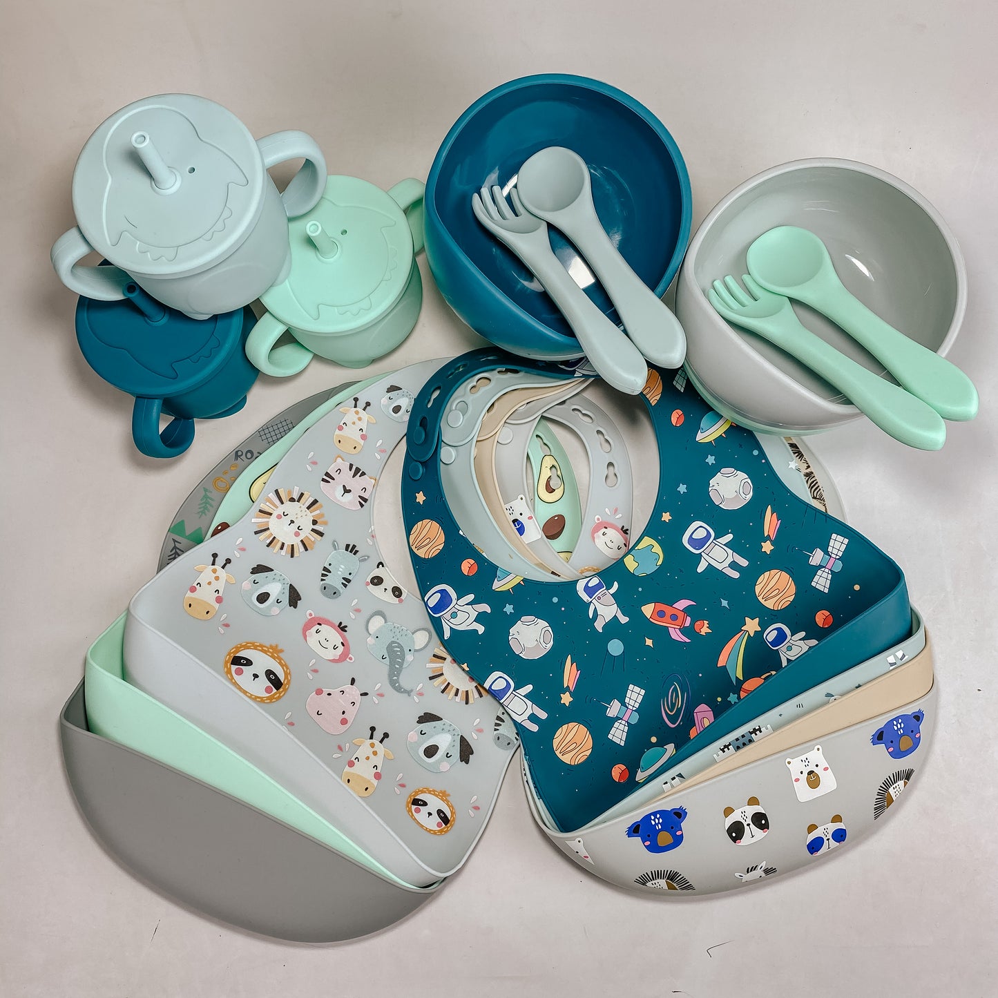 5pc Motif Silicone Feeding Set