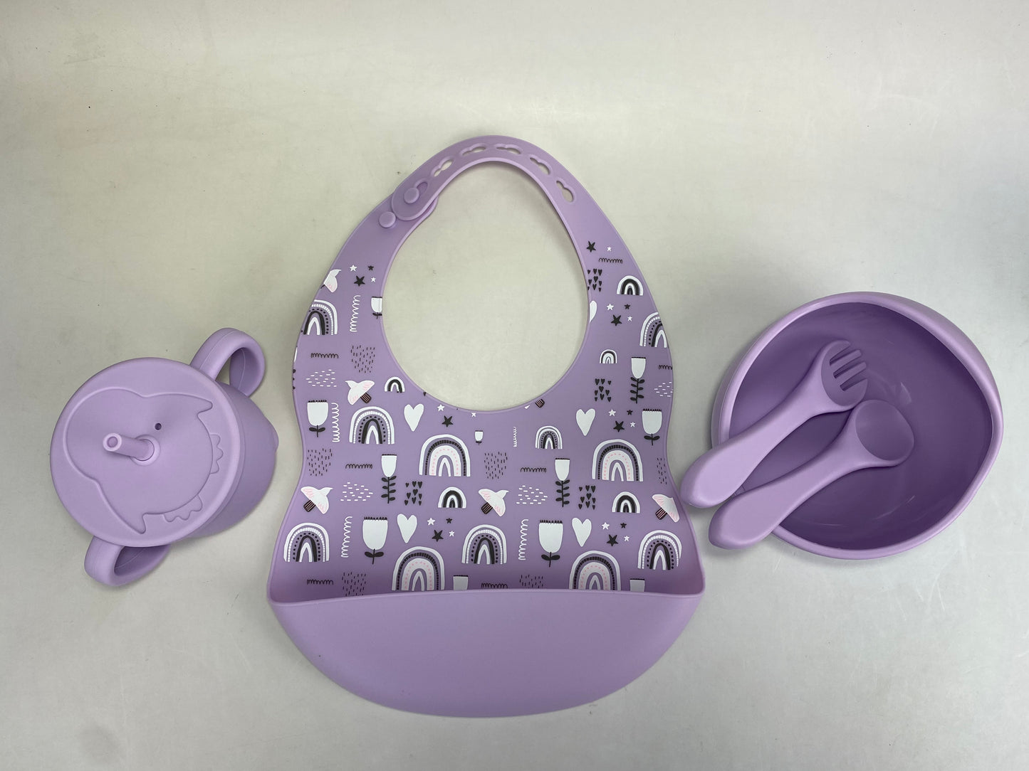 5pc Motif Silicone Feeding Set