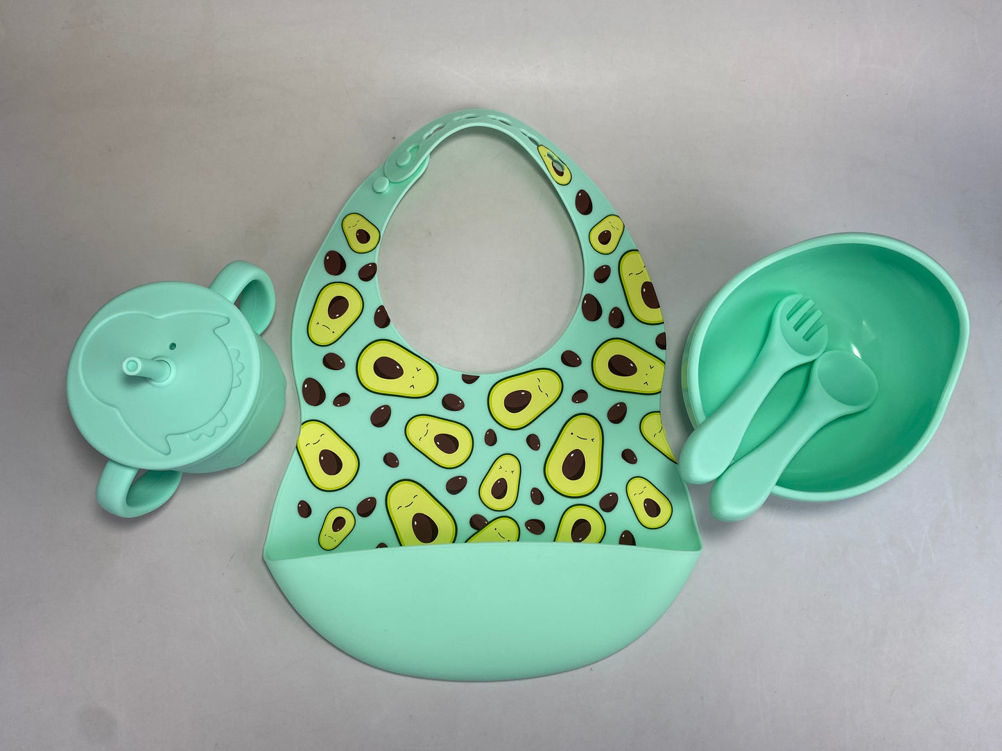 5pc Motif Silicone Feeding Set