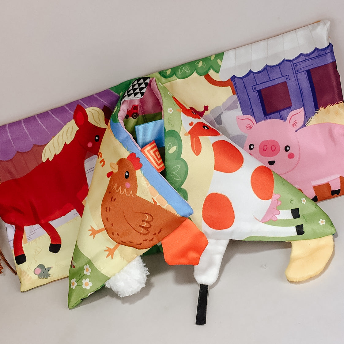 Animal Tails Soft Cloth Play Book