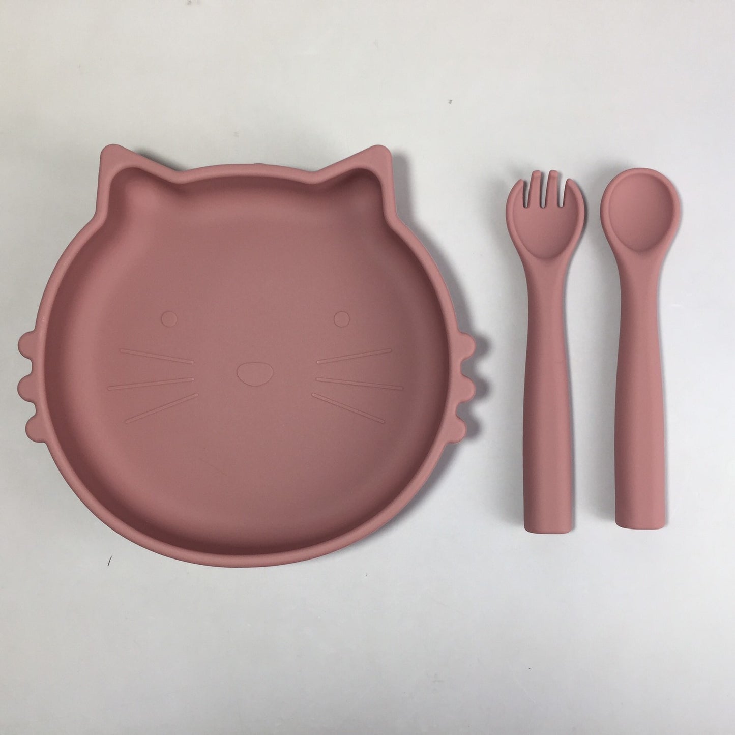 Silicone Kitten Design Feeding Set