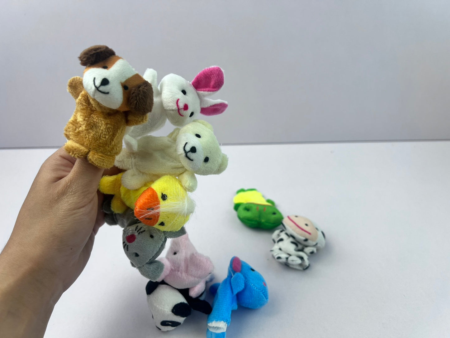 10pc Plush Animals Finger Puppet, Educational Toy