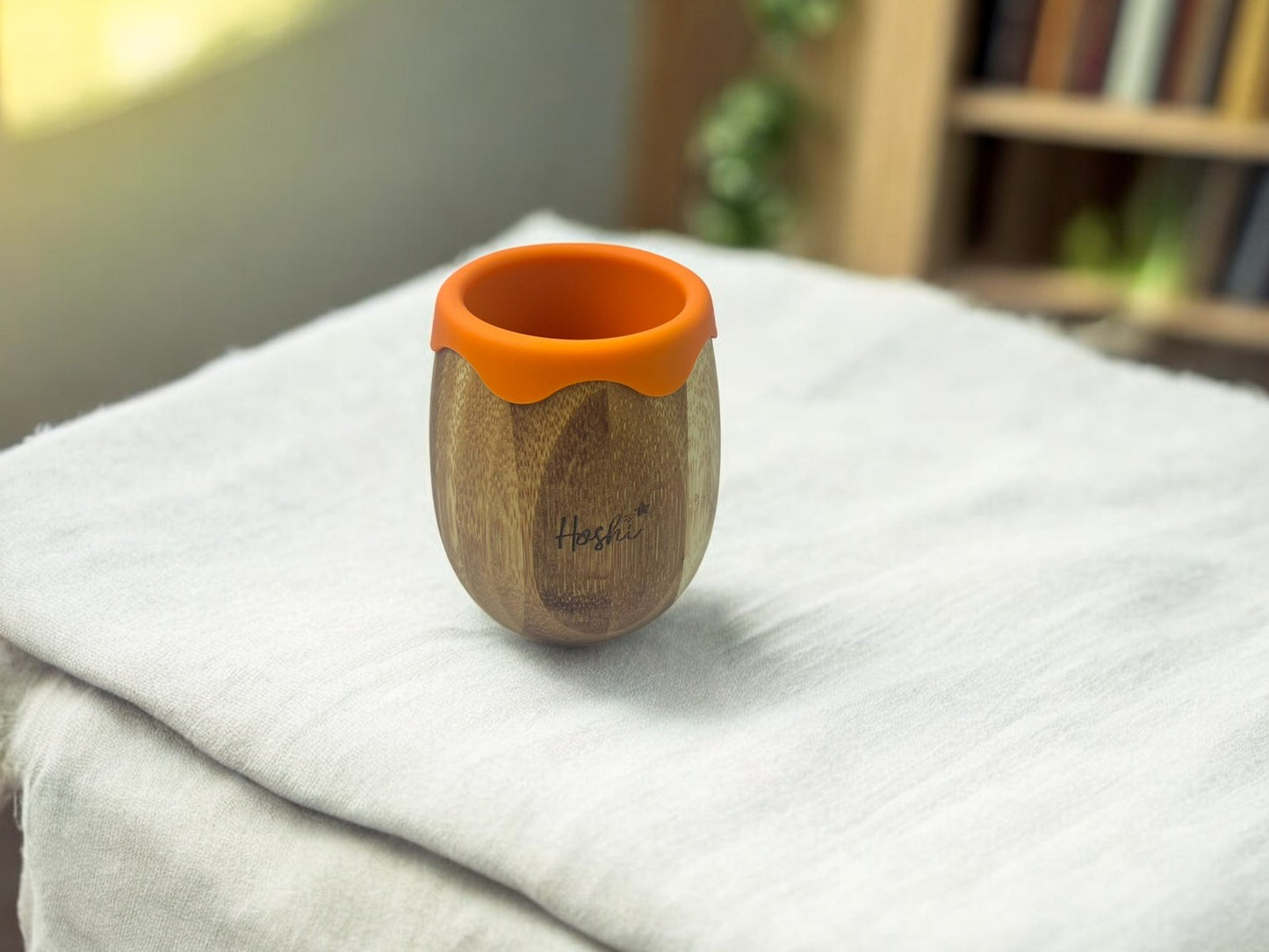 Natural Bamboo Open Cup with Silicone Lining