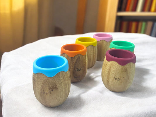 Natural Bamboo Open Cup with Silicone Lining