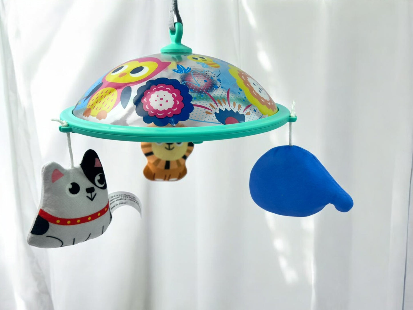 Educational Interactive Cot Mobile with Animal 0Mos+