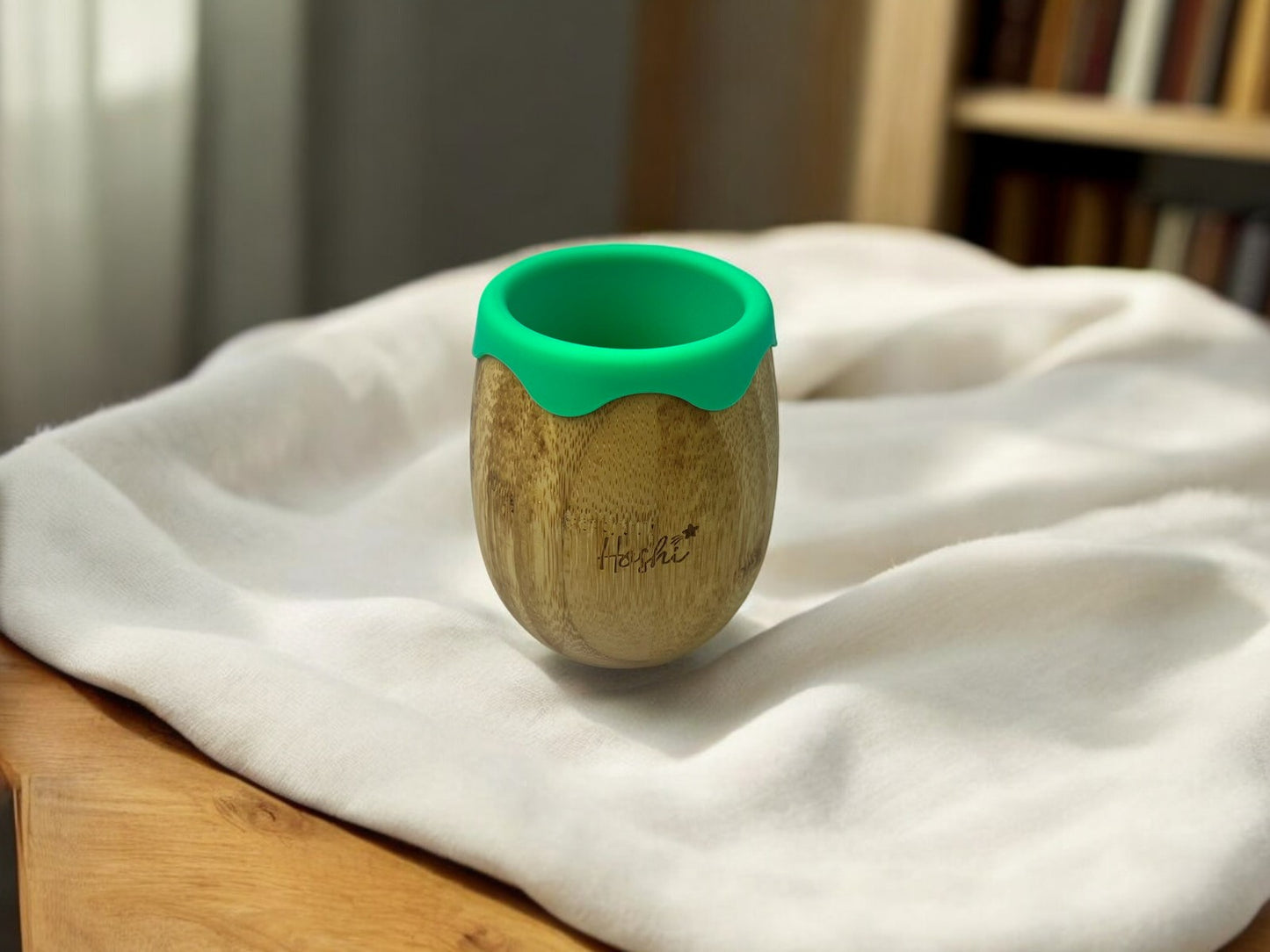 Natural Bamboo Open Cup with Silicone Lining