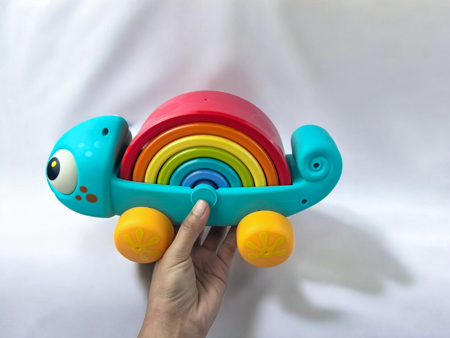 Rainbow Chameleon, Montessori Style, Educational Interactive Toy
