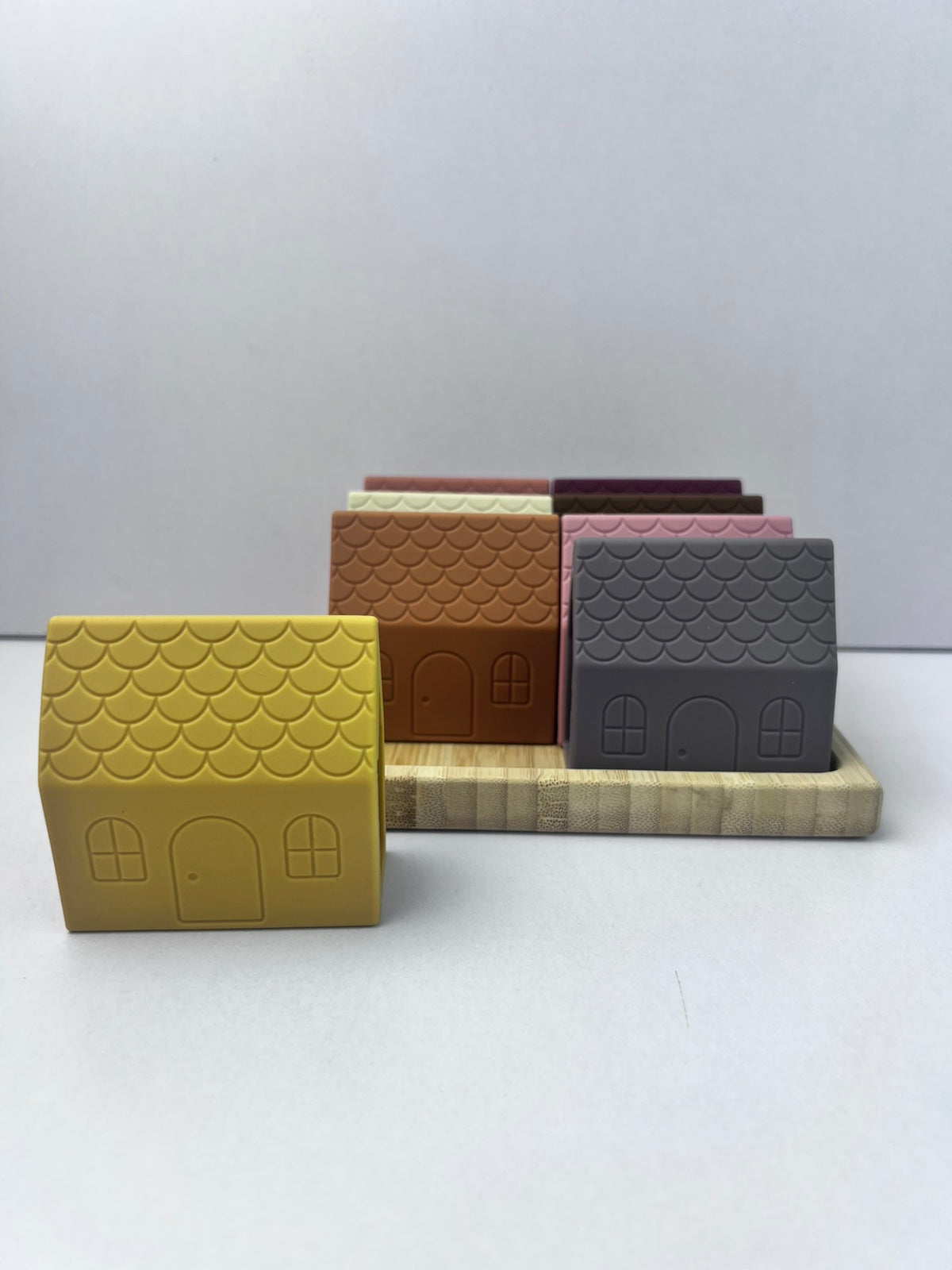 Silicone 3D Row House Stacking Blocks Toy