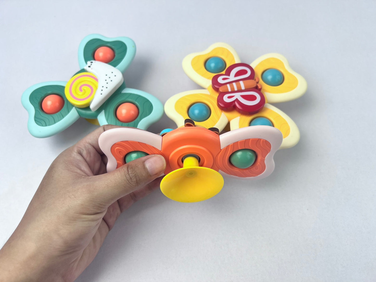 Trio Garden Travel Spinner Toy with Strong Suction