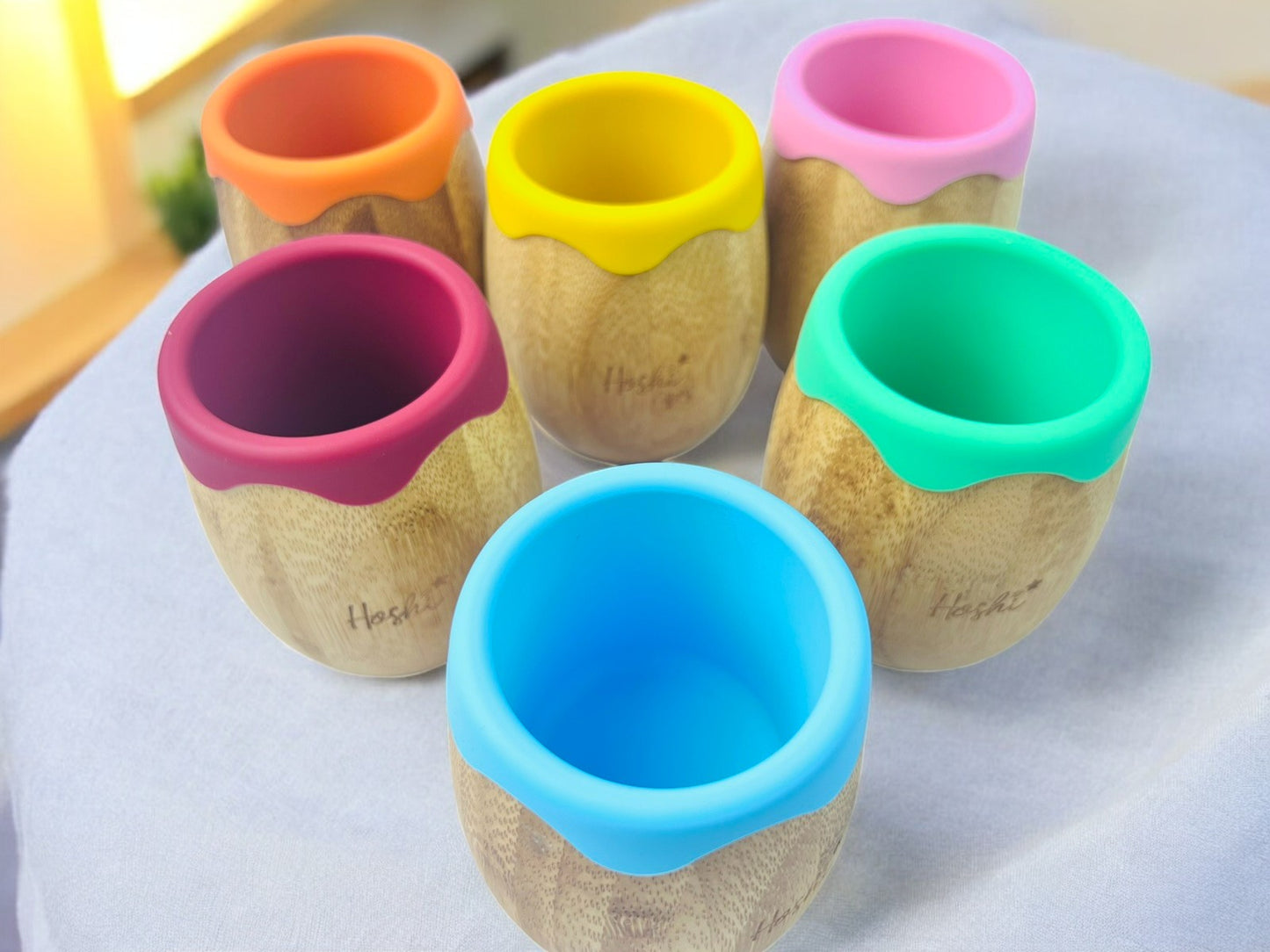 Natural Bamboo Open Cup with Silicone Lining