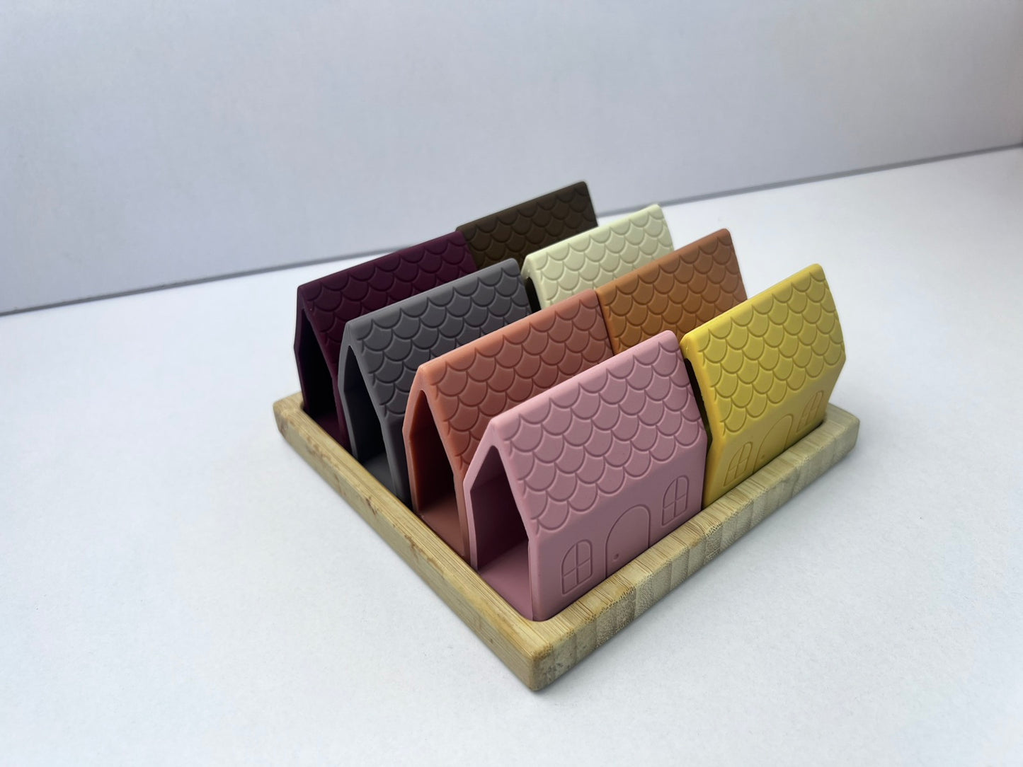 Silicone 3D Row House Stacking Blocks Toy