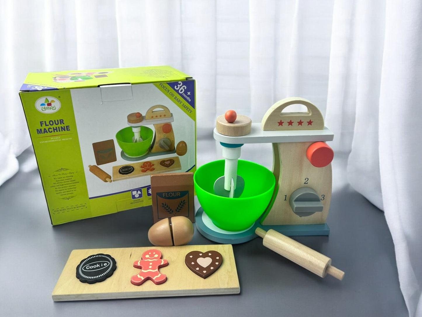 Wooden Stand Up Mixer Play Set Toy