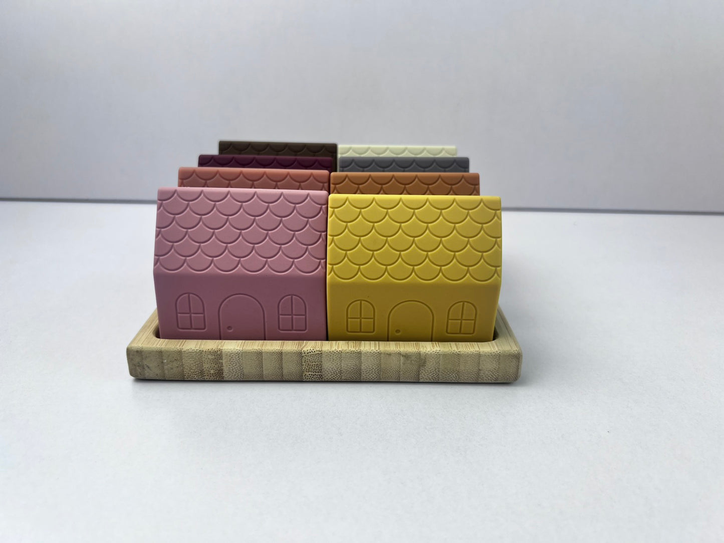 Silicone 3D Row House Stacking Blocks Toy