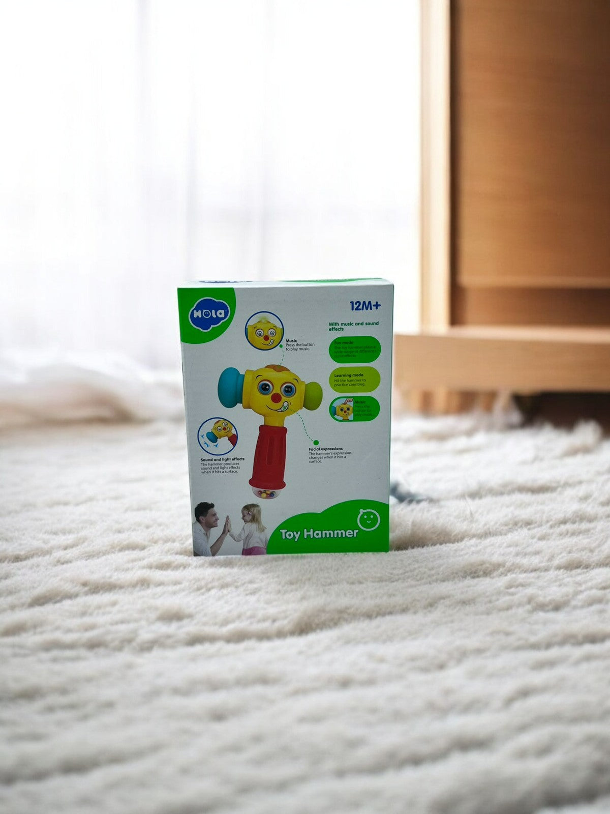 Toy Musical Hammer Rattle, Educational Interactive Musical Toy