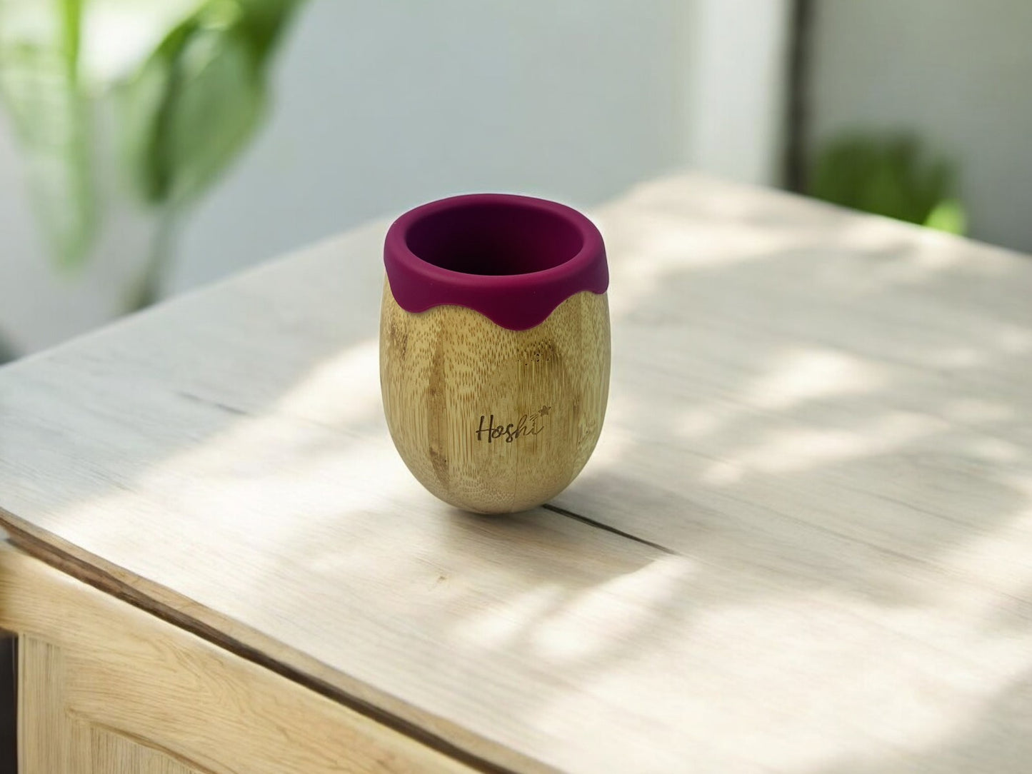 Natural Bamboo Open Cup with Silicone Lining