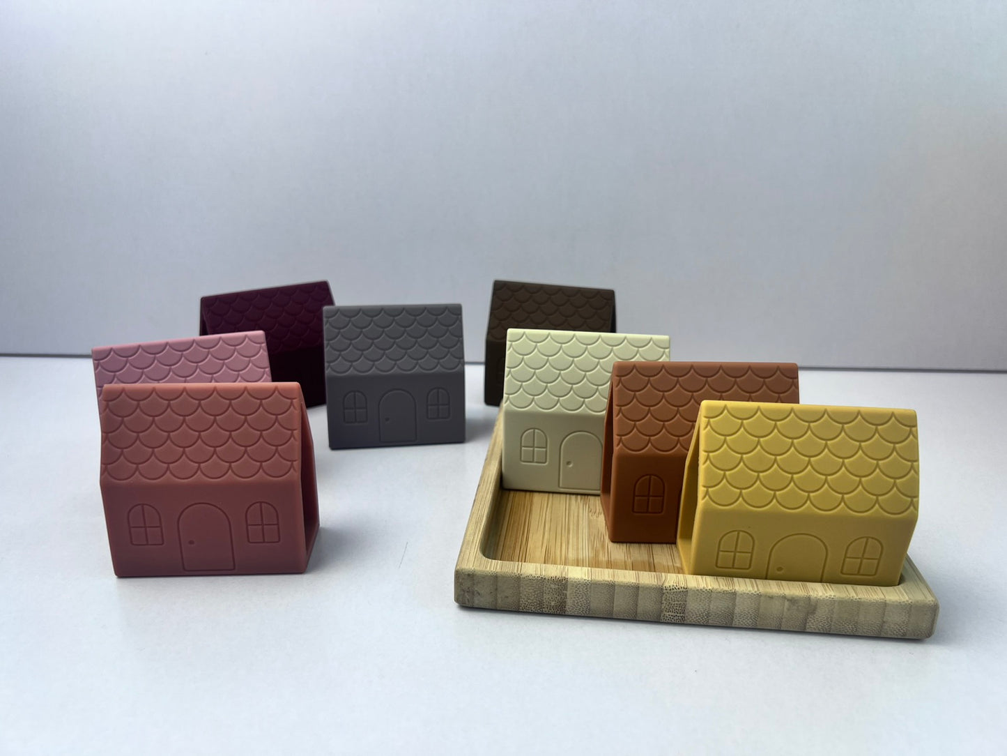 Silicone 3D Row House Stacking Blocks Toy