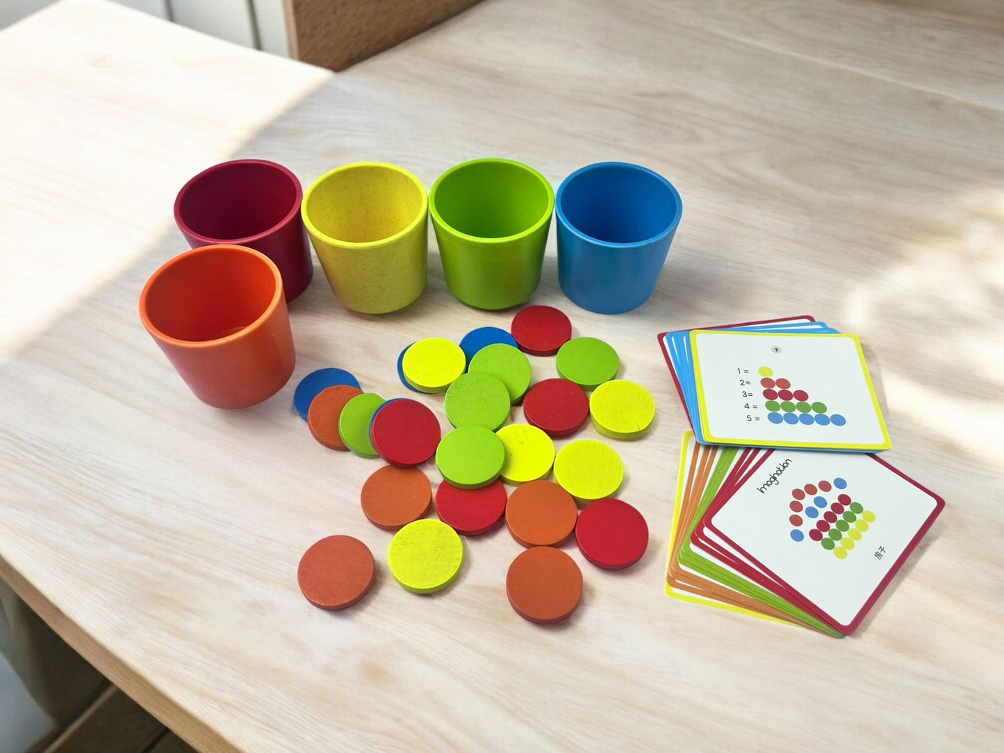 Wooden Color Classification Cup