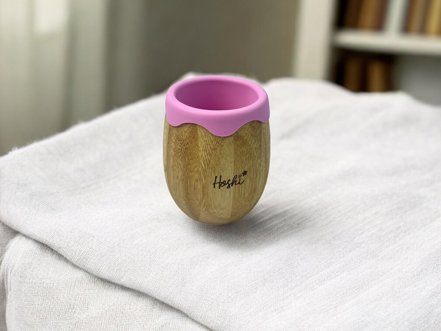 Natural Bamboo Open Cup with Silicone Lining