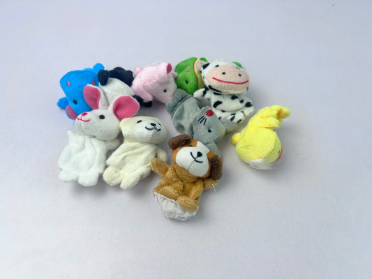 10pc Plush Animals Finger Puppet, Educational Toy
