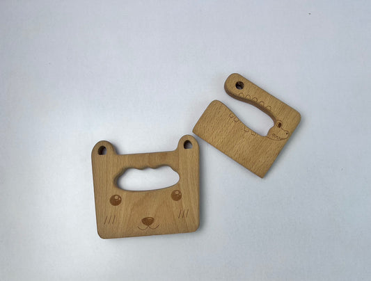 Wooden Toddler Mini Safe Knife or Cutter
