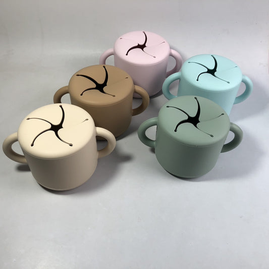 Premium Silicone Snack Cup with Handle