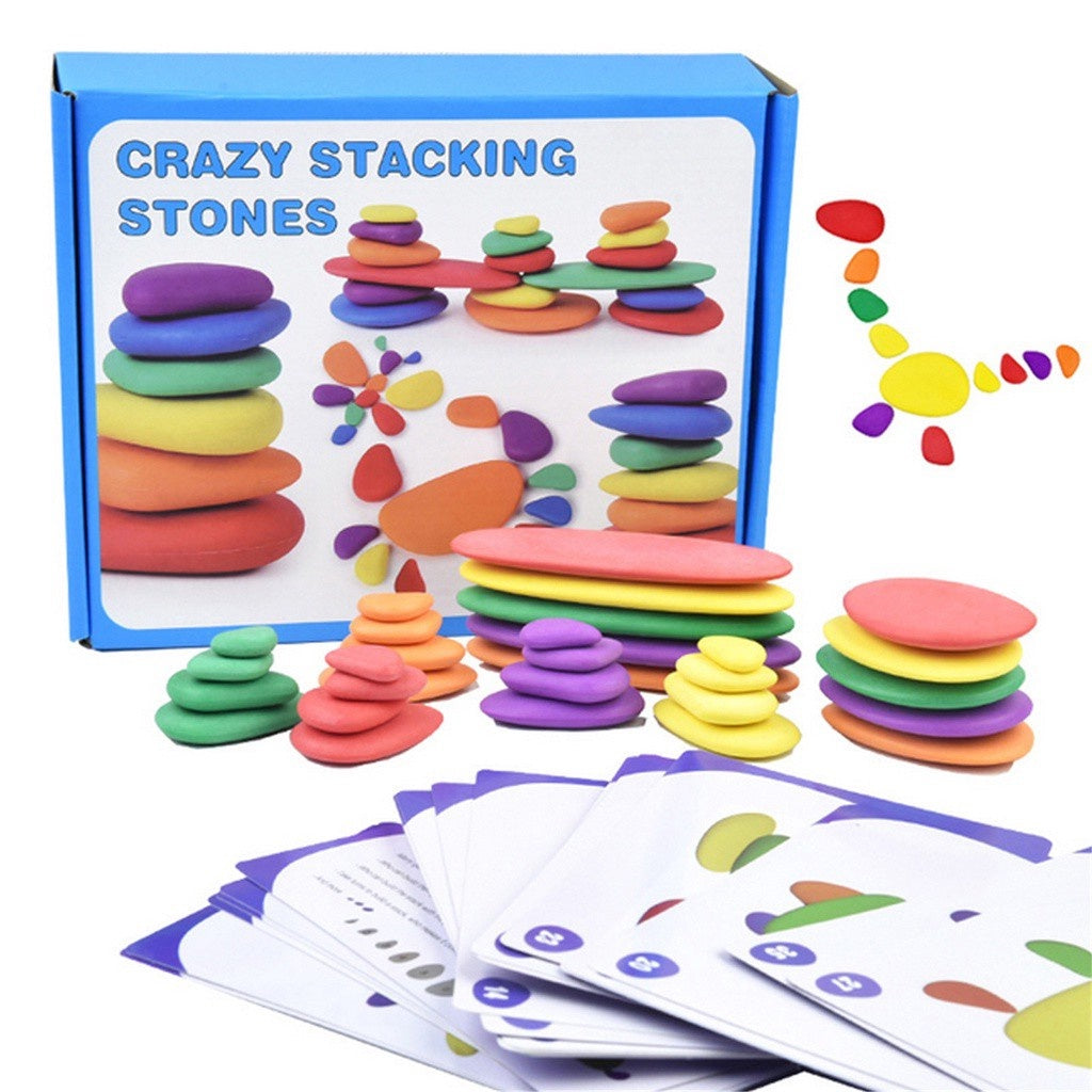 Rainbow Crazy Stacking Pebble Stones
