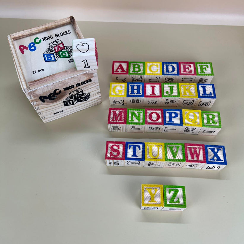 Wooden ABC Alphabet Building Blocks – Hoshi Baby Philippines