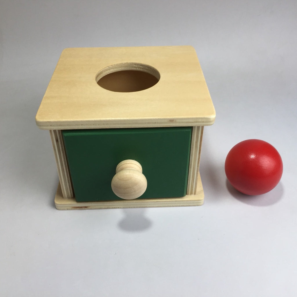 Wooden Ball Box Object Permanence Educational Toy