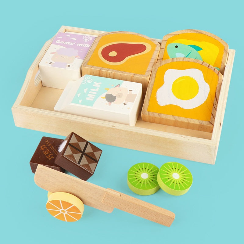 Wooden Breakfast Pretend Play Set