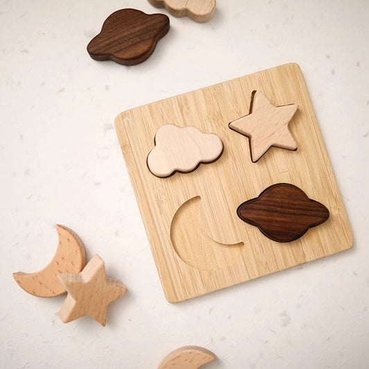 Wooden Celestial Shape Sorter for Toddlers and Kids Toy