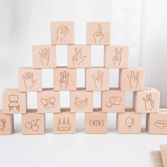 Premium Wooden Alphabet Building Blocks