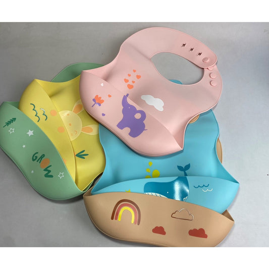 Premium Silicone Cute Animal Printed Bib