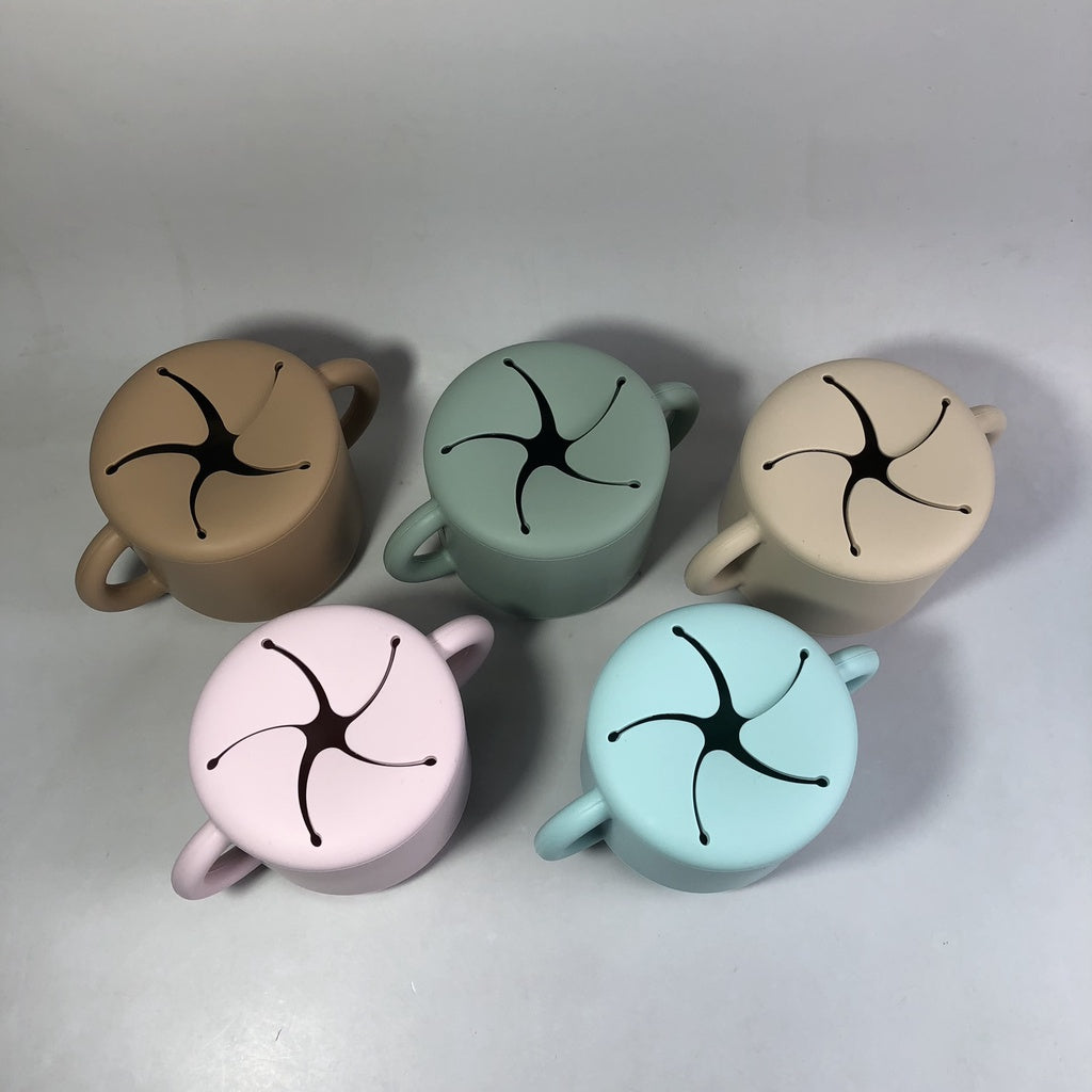 Premium Silicone Snack Cup with Handle
