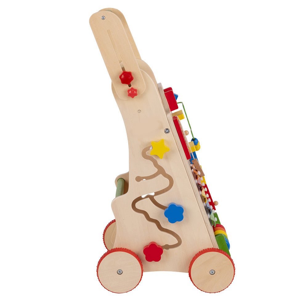 Wooden Montessori Interactive Baby Push Walker