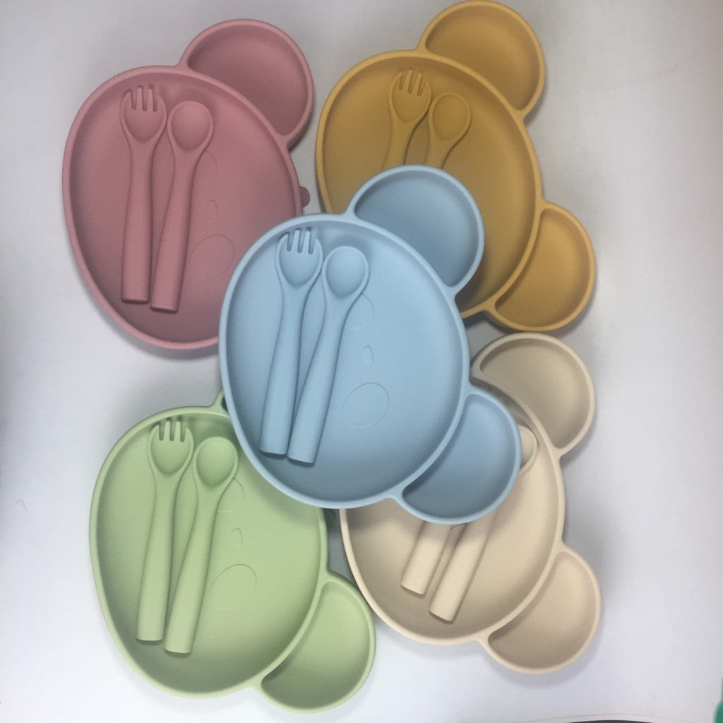Bear Silicone Baby Feeding Set