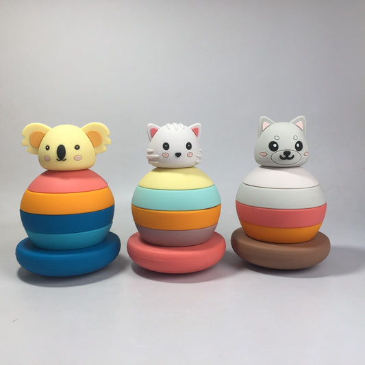 Silicone Animal Stacker Stacking Toy