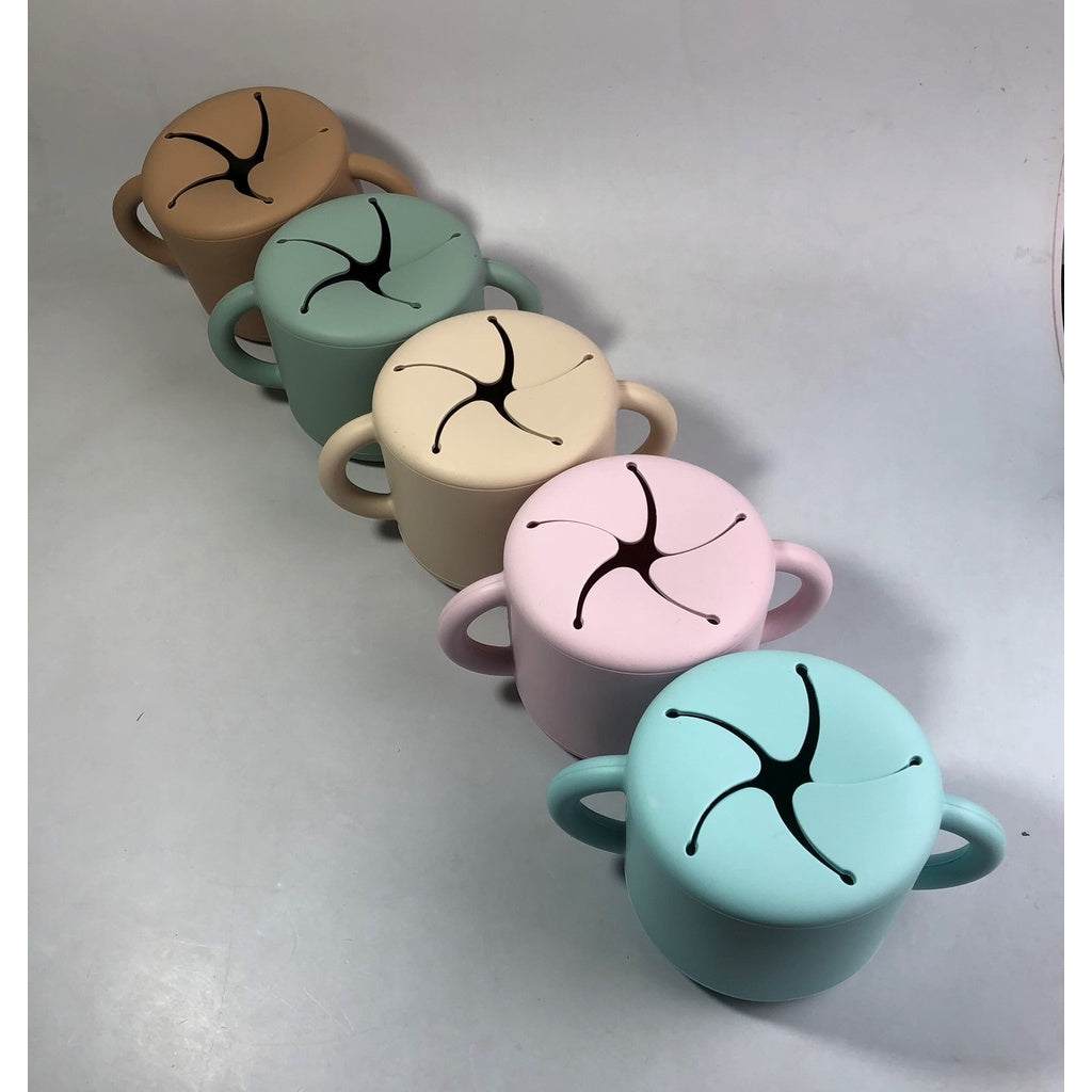 Premium Silicone Snack Cup with Handle