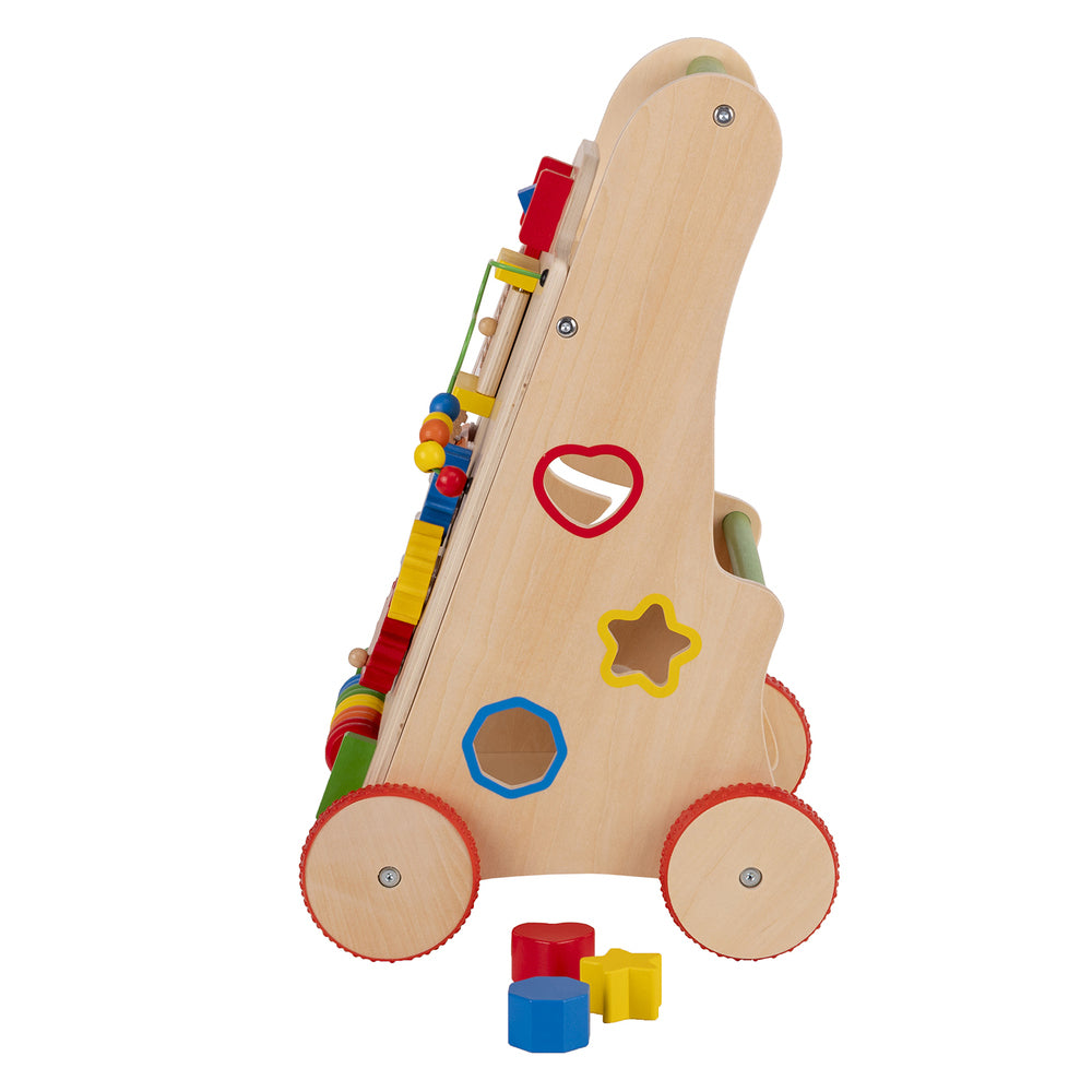 Wooden Montessori Interactive Baby Push Walker