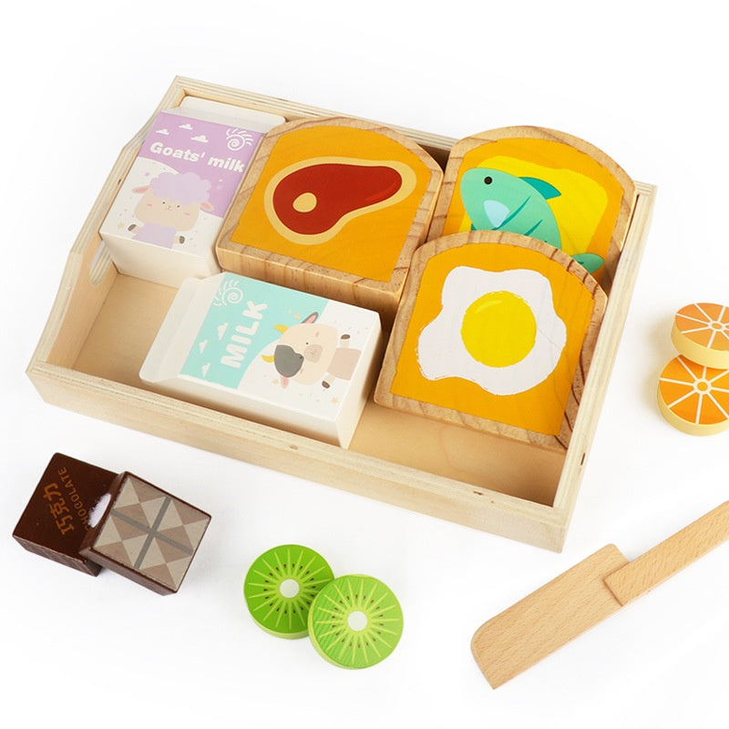 Wooden Breakfast Pretend Play Set