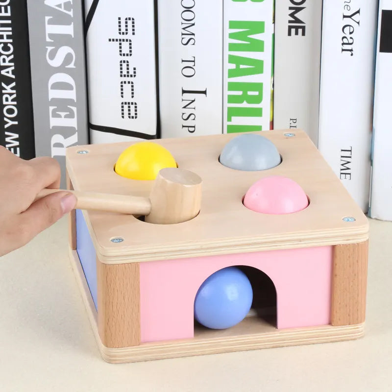Wooden Pastel Punch and Drop Toy Set