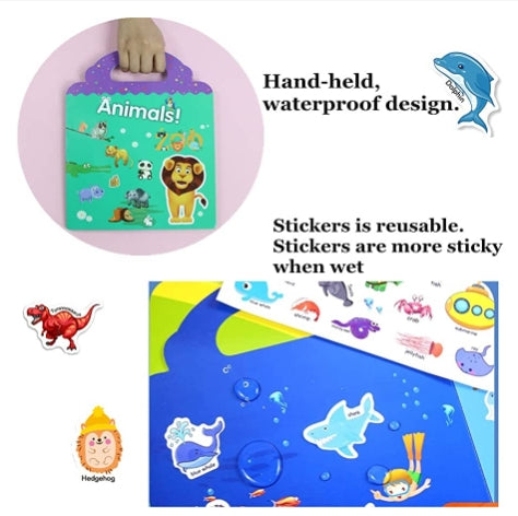 Reusable Sticker Book, Quite Busy Book for Toddlers when Travelling, Learning, 36Mos+